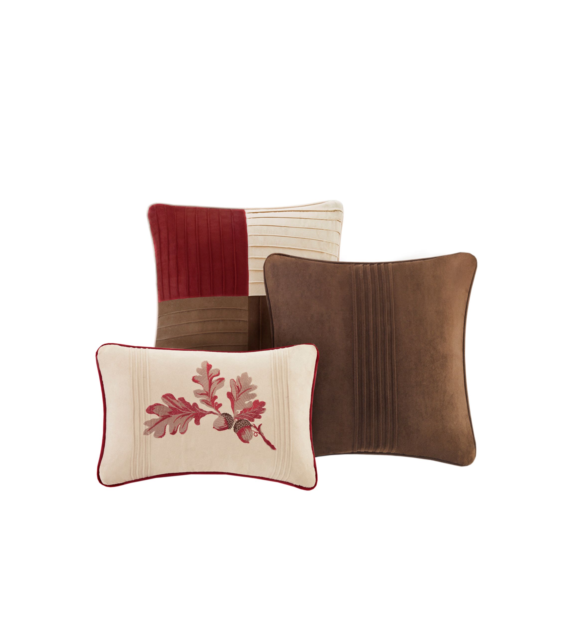 Jackson Blocks Red 7-Piece Queen Comforter Set 90-in. x 90-in.