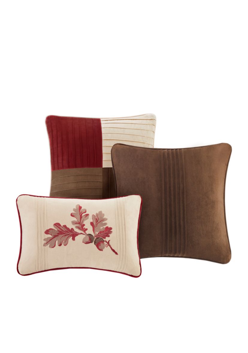 Jackson Blocks Red 7-Piece Queen Comforter Set 90-in. x 90-in.