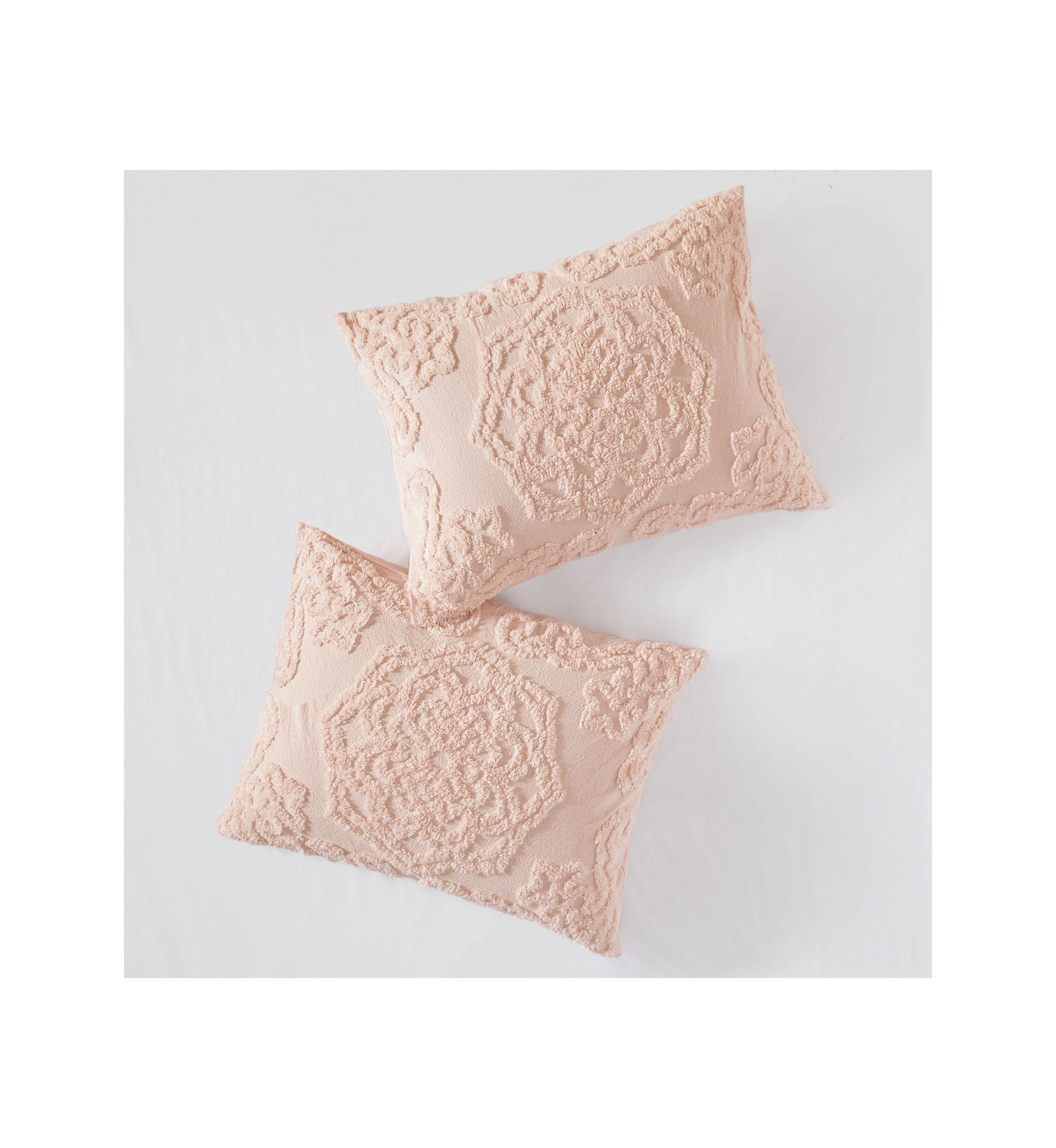 Madison Park Laetitia 3-Piece Cotton Chenille Comforter Set- Blush