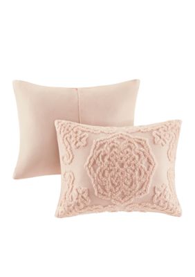 Madison Park Laetitia 3-Piece Cotton Chenille Comforter Set- Blush
