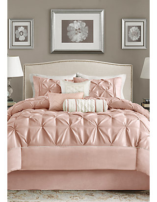 Madison Park Laurel 7 Piece Comforter Set Blush Belk