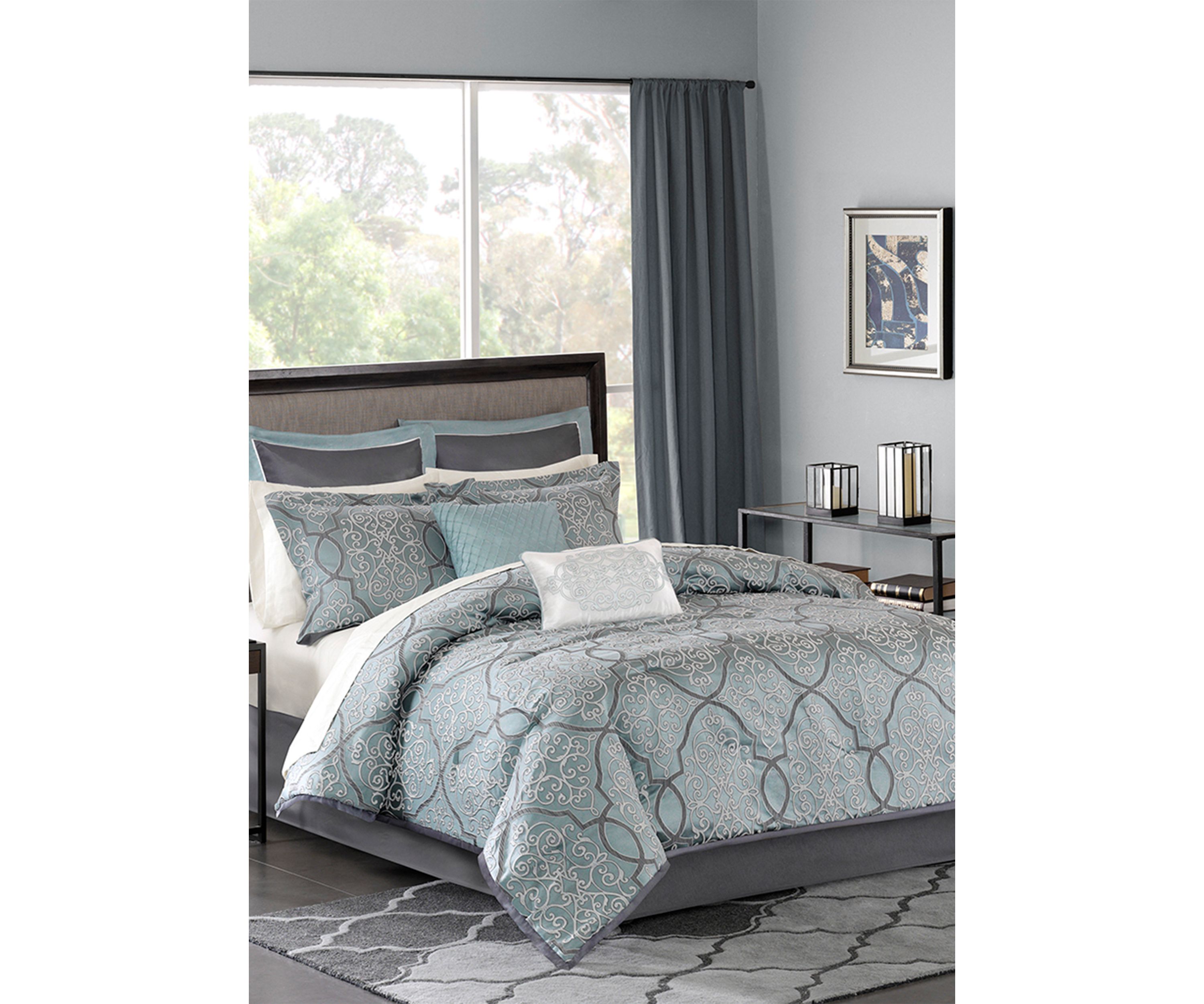Lavine 12 Piece Comforter Set with Cotton Bed Sheets