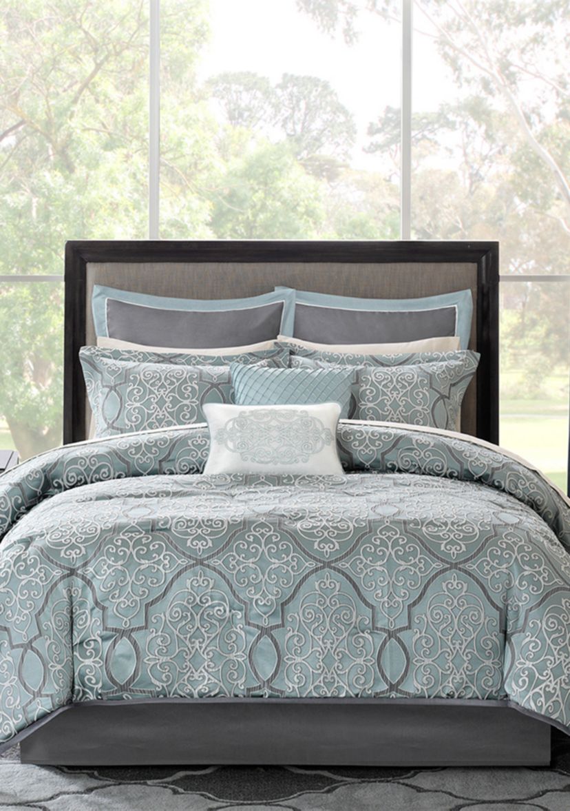 Lavine 12 Piece Comforter Set with Cotton Bed Sheets