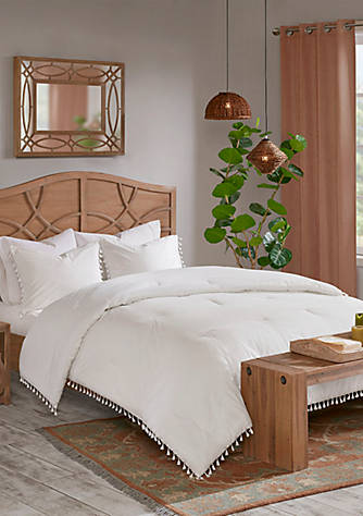 Lillian 3 Piece Cotton Comforter Set Off White Belk