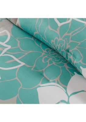 Madison Park Lola 7 Piece Comforter Set Aqua Belk