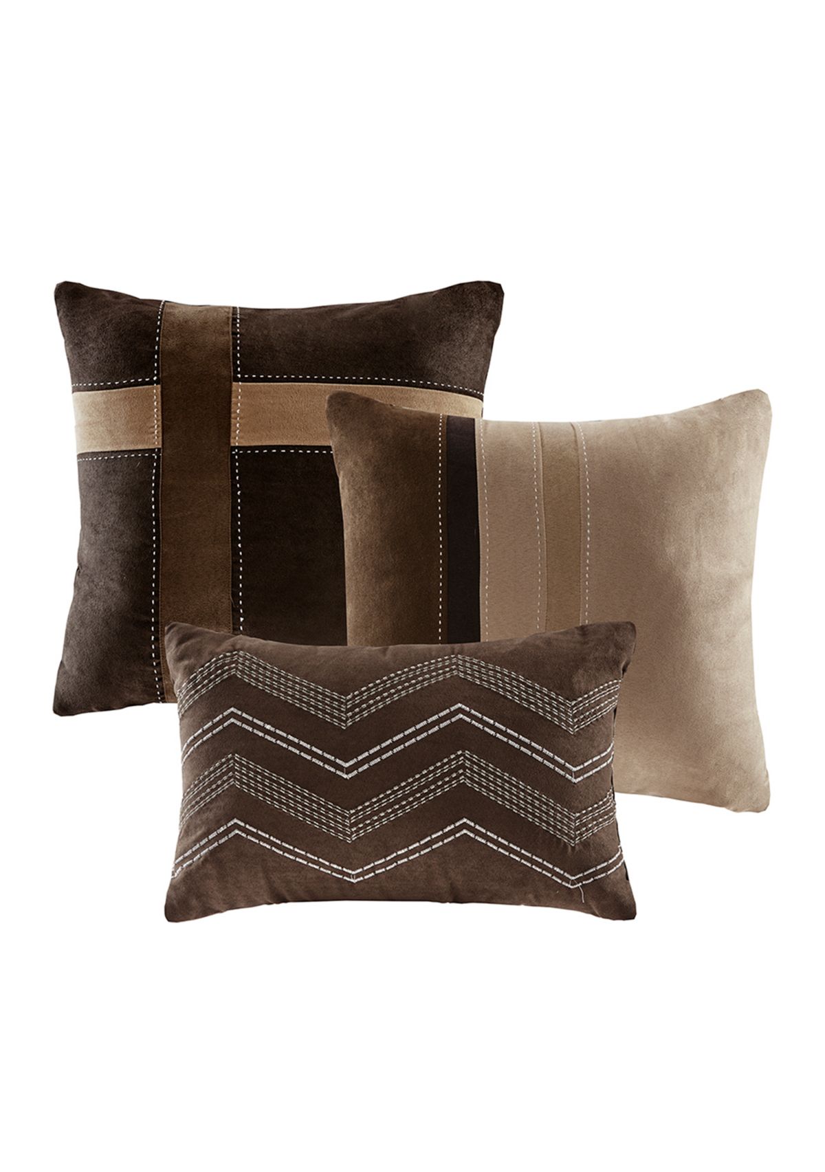 Palisades 7 Piece Comforter Set- Brown