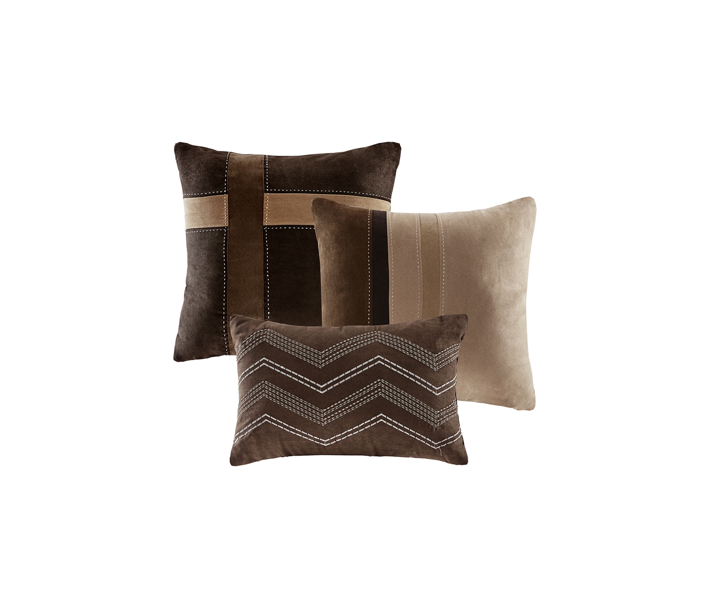 Palisades 7 Piece Comforter Set- Brown