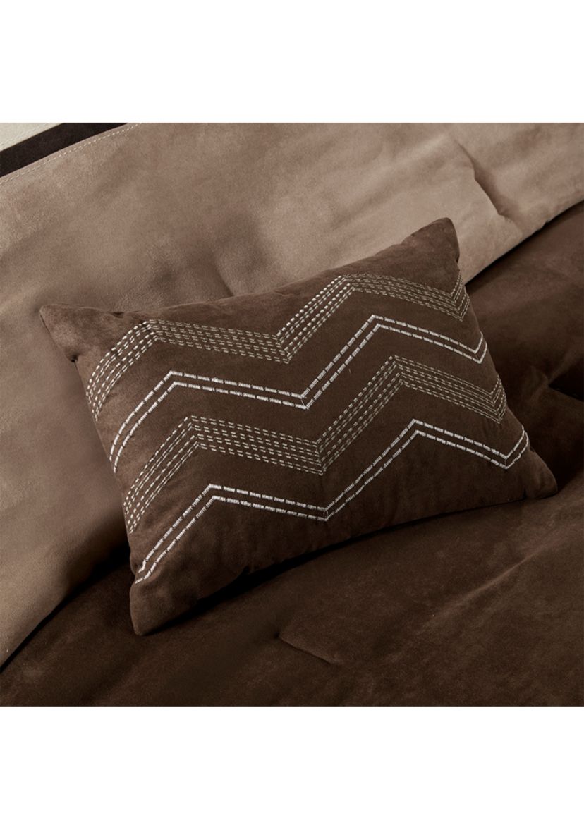 Palisades 7 Piece Comforter Set- Brown