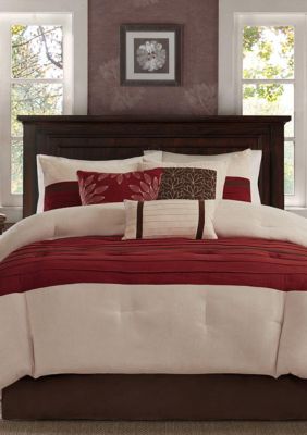 Madison Park Palmer Comforter Set Red Belk