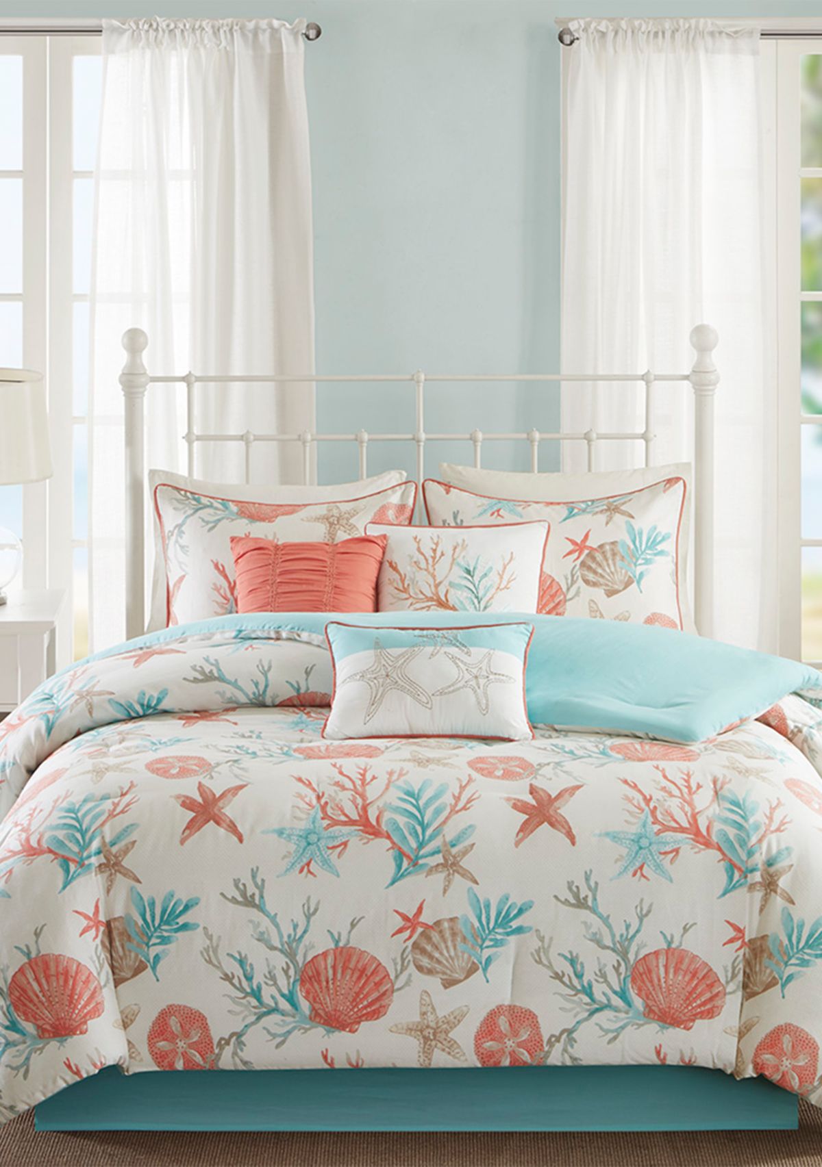 Pebble Beach 7 Piece Cotton Sateen Comforter Set