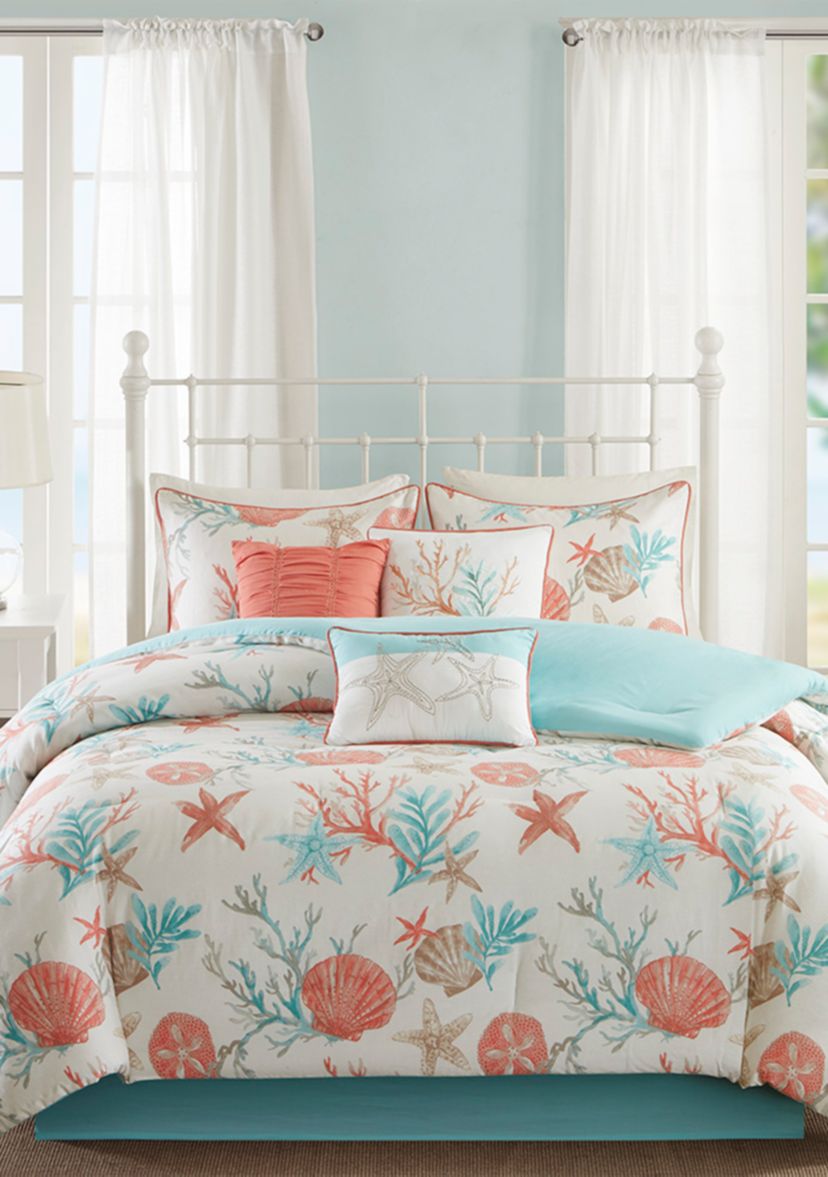 Pebble Beach 7 Piece Cotton Sateen Comforter Set