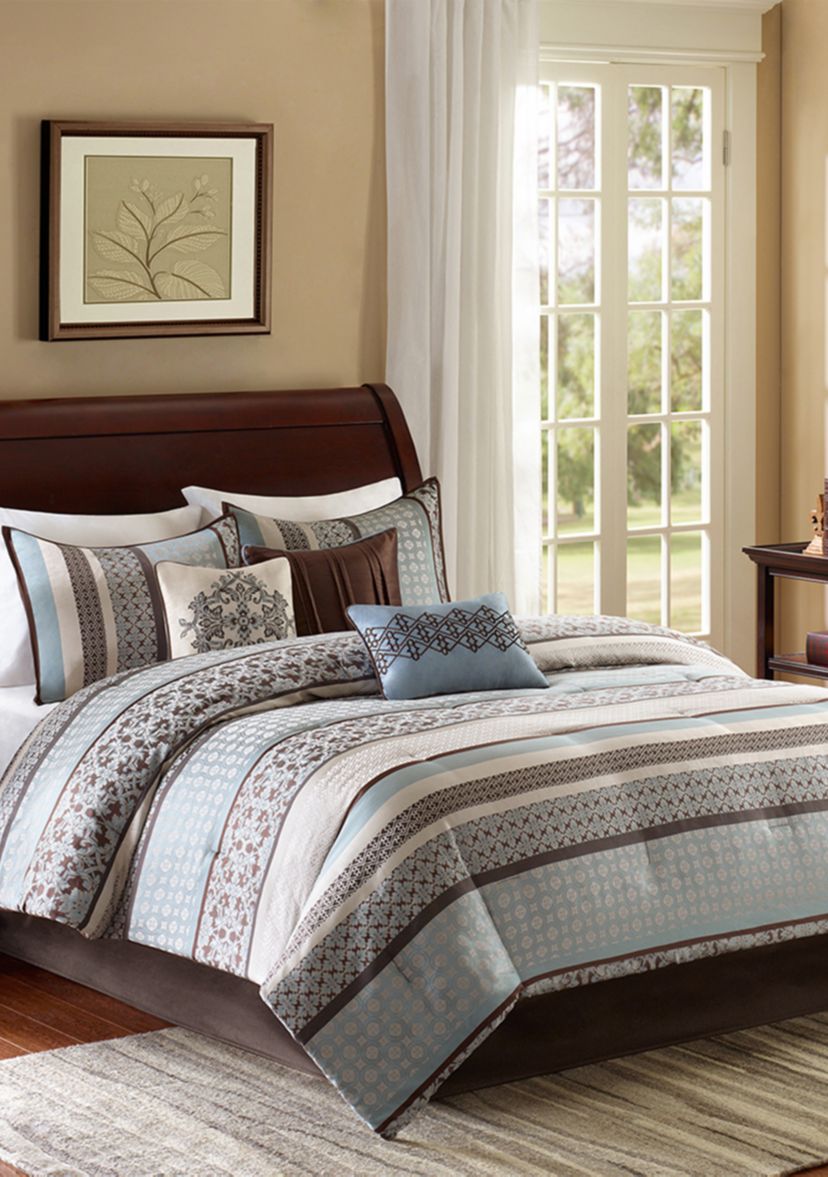 Princeton 7-Piece Blue Comforter Set