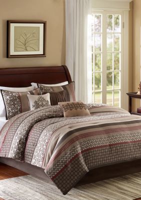 Princeton 7 Piece Red Comforter Set Belk