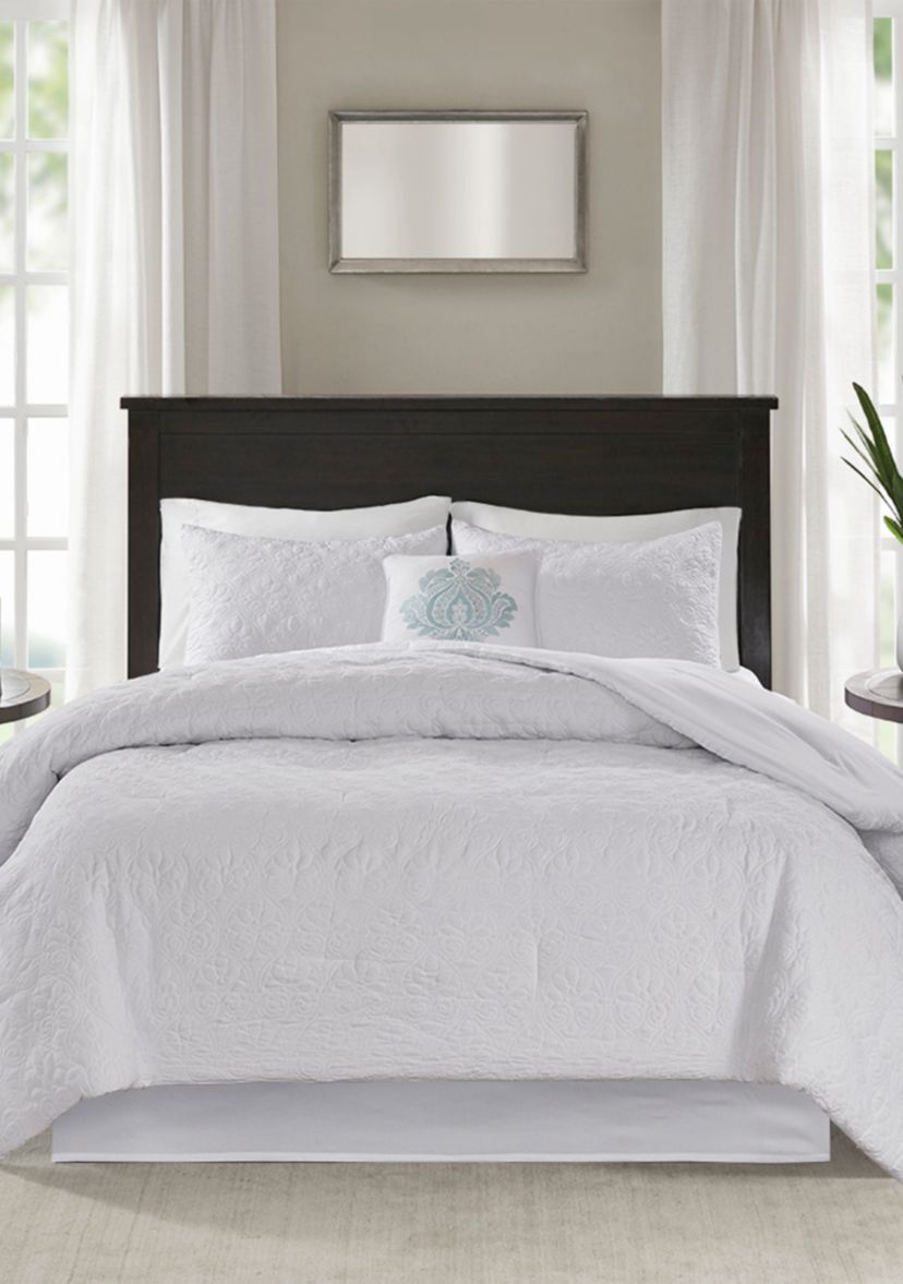 Quebec 5-Piece Comforter Set- White