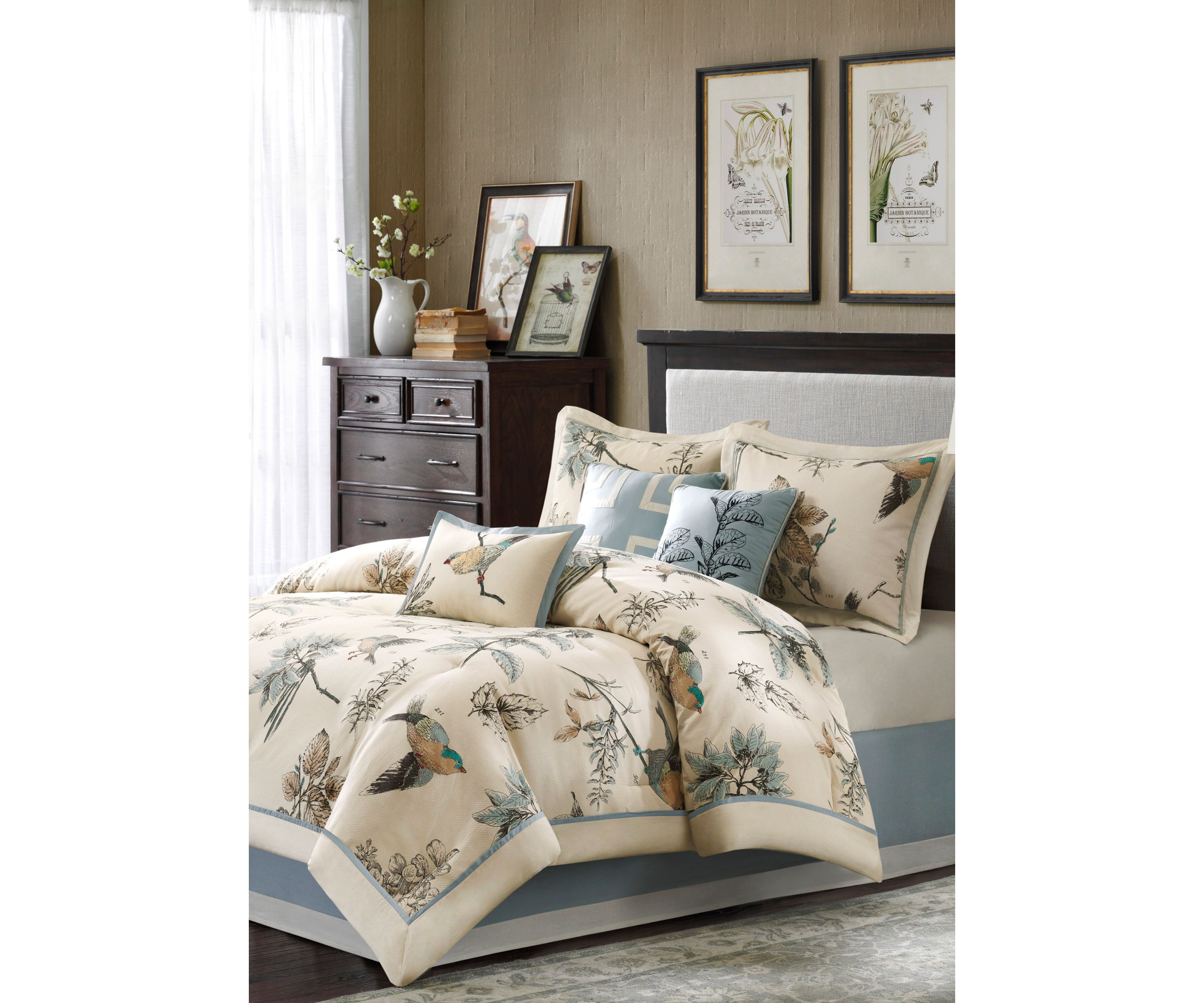 Quincy 7-Piece Khaki Comforter Set