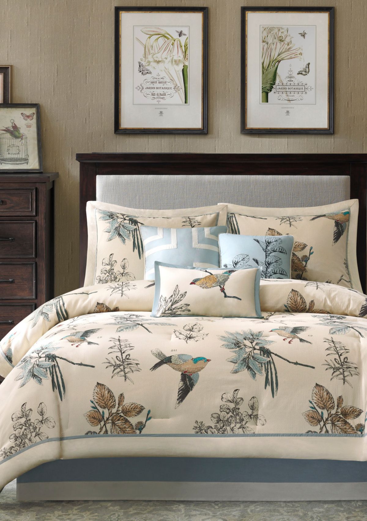 Quincy 7-Piece Khaki Comforter Set