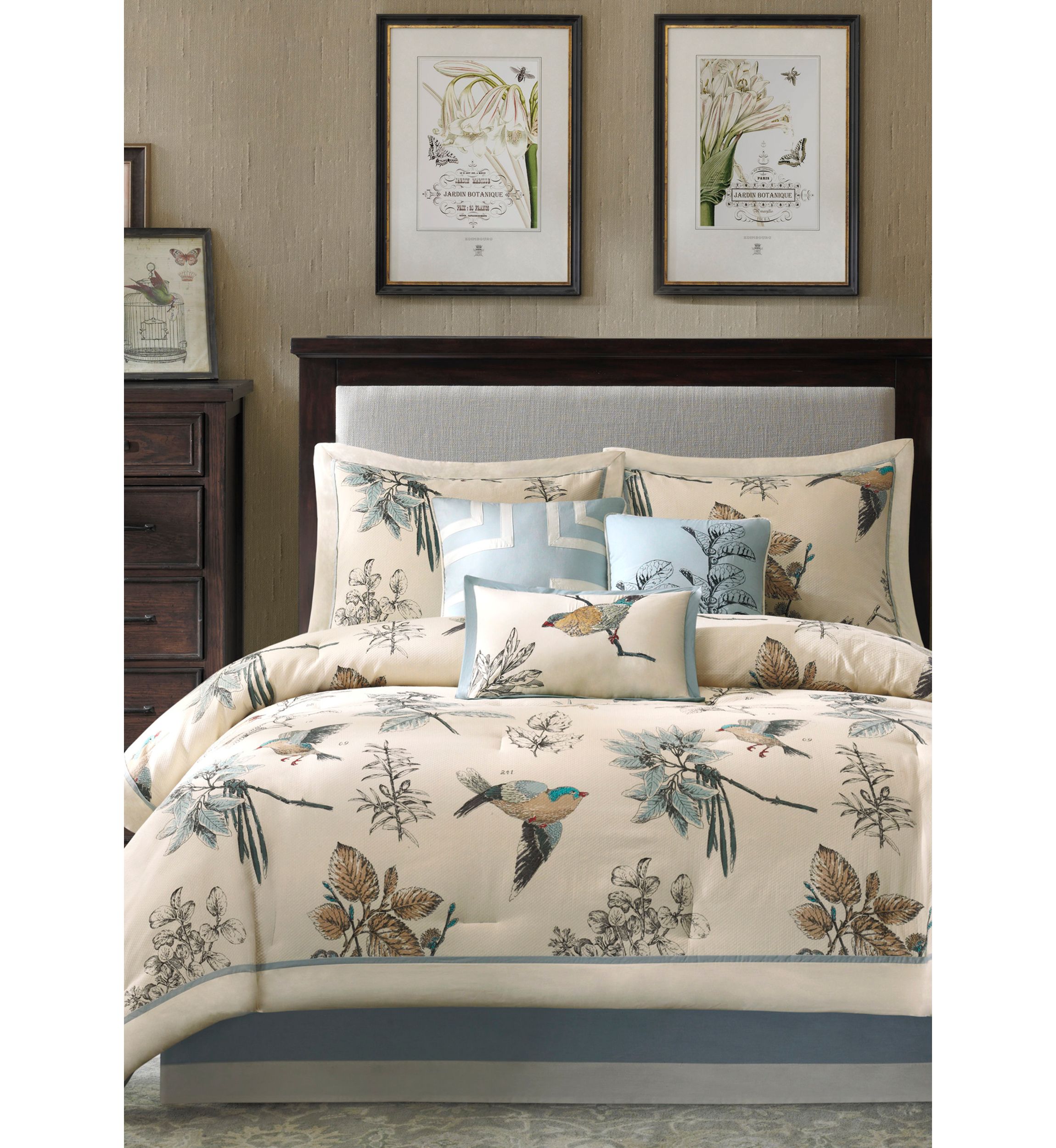 Quincy 7-Piece Khaki Comforter Set