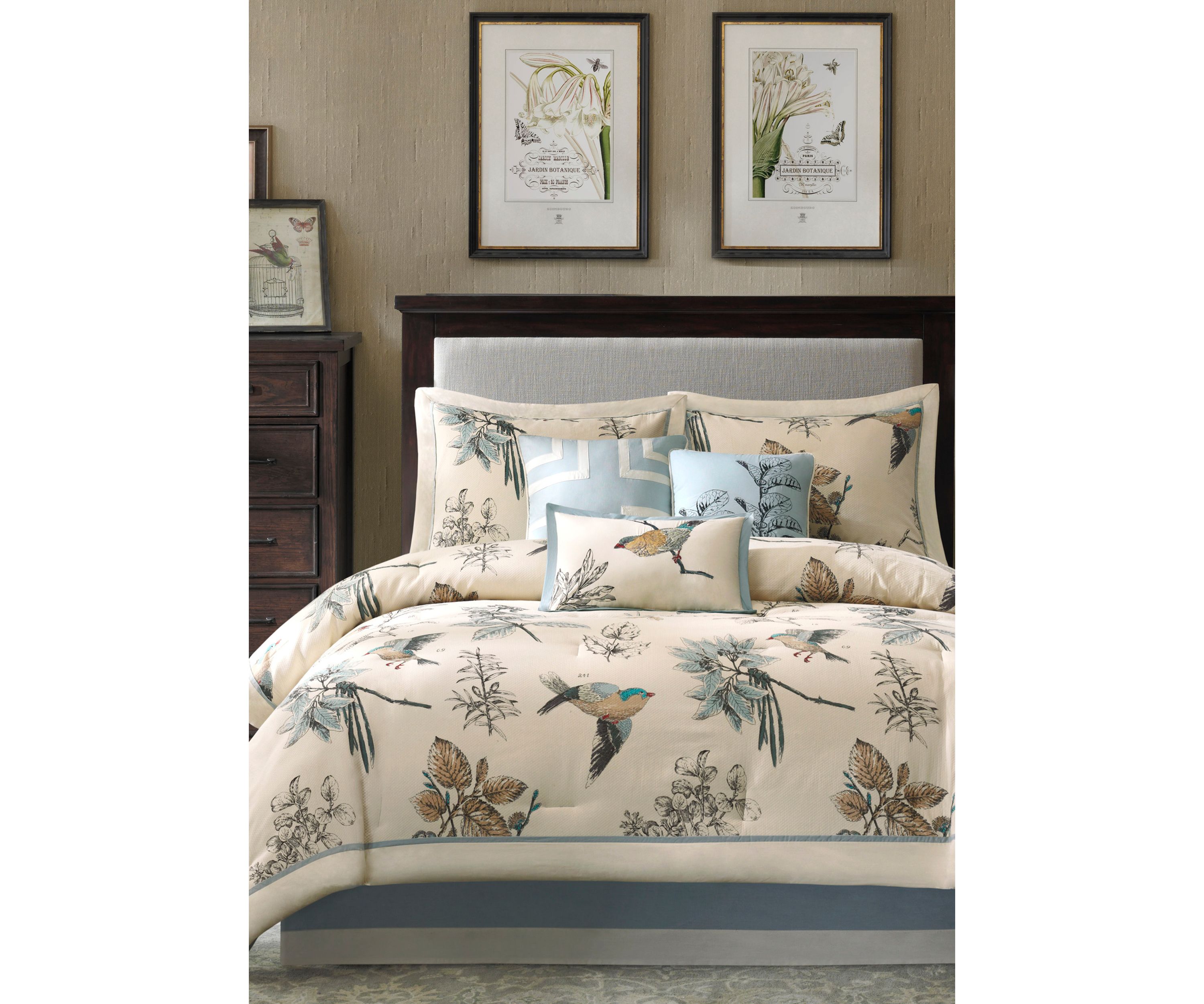 Quincy 7-Piece Khaki Comforter Set