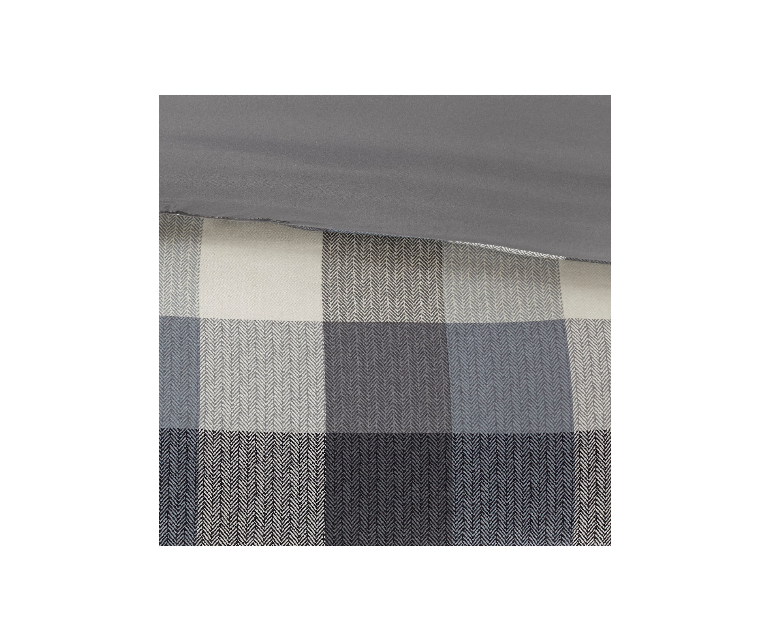 Ridge 7-Piece Herringbone Grey Comforter Set