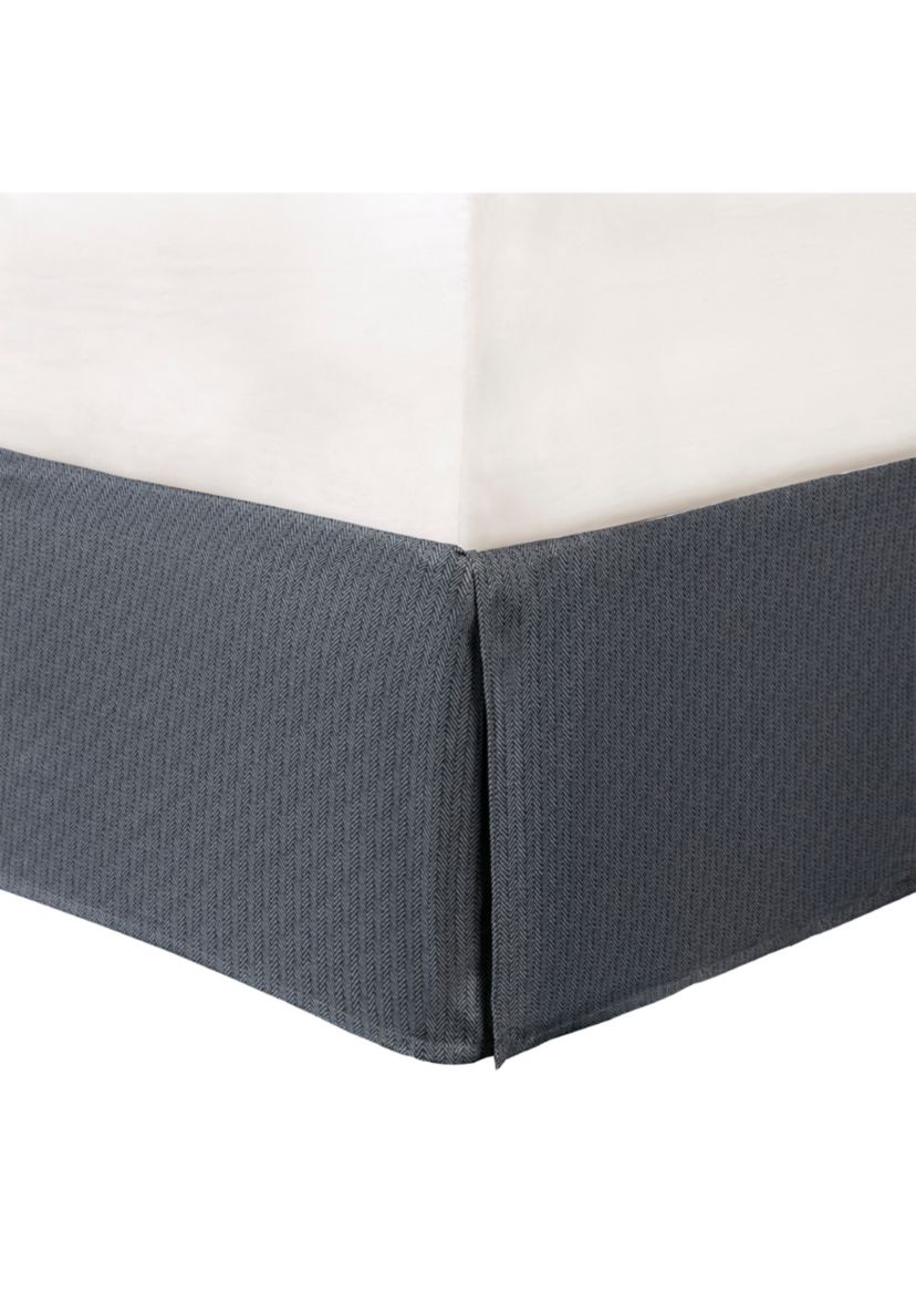 Ridge 7-Piece Herringbone Grey Comforter Set