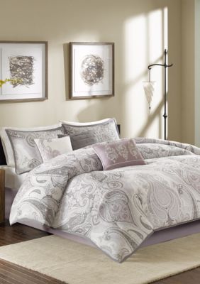 madison park samir 7 piece purple comforter se