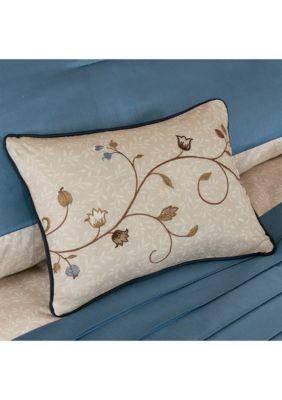 Madison Park Serene Embroidered 7 Piece Navy Comforter Set Belk