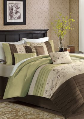 madison park athena green 7 piece california king comforter set 104 in.x 92 in