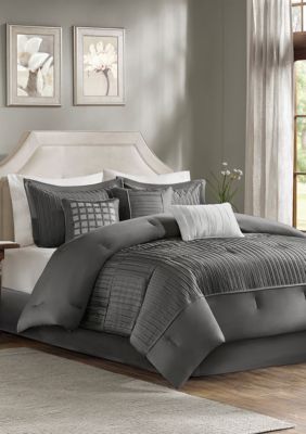 Madison Park Trinity 7 Piece Grey Comforter Set Belk