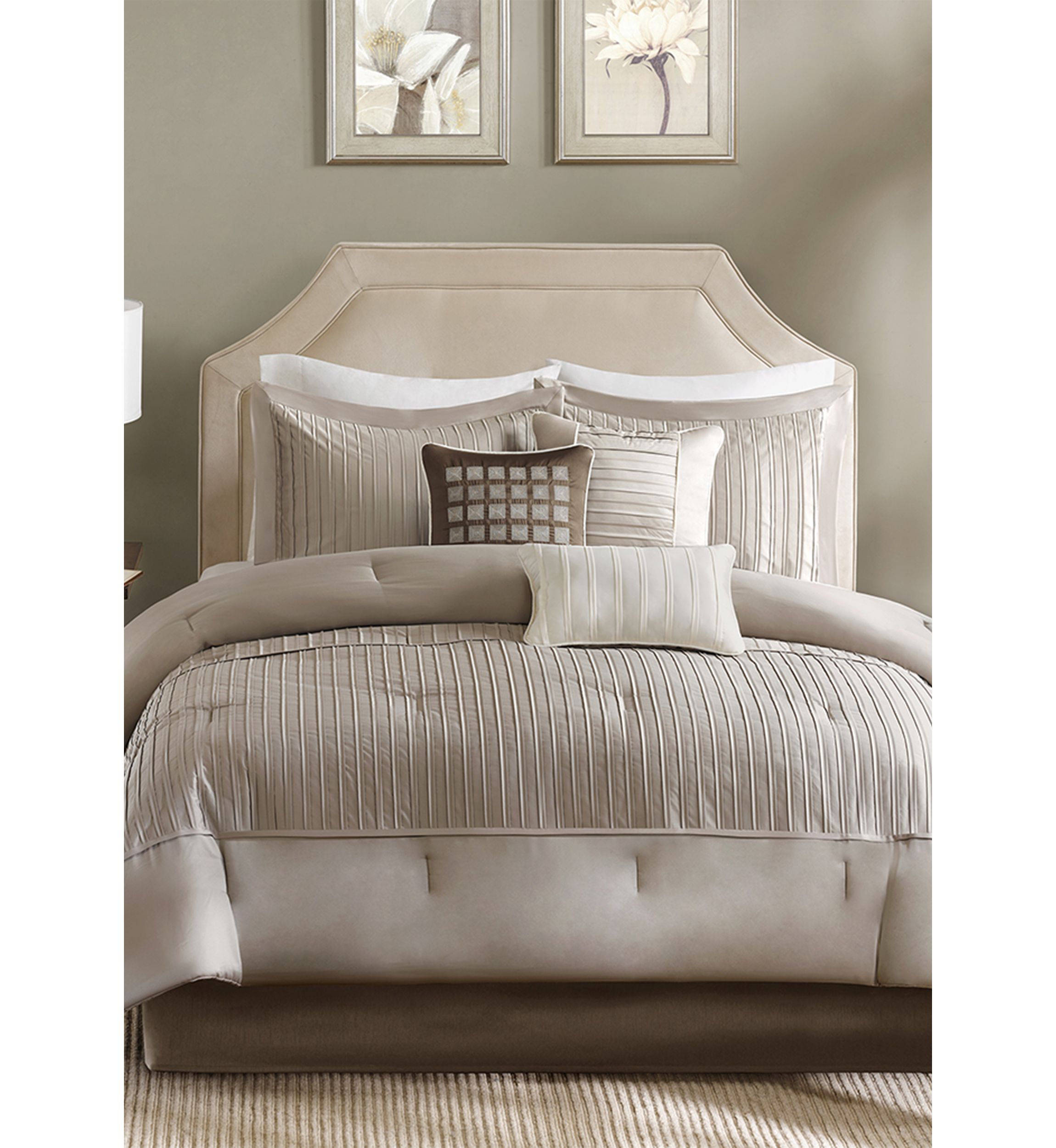 Trinity 7-Piece Taupe Comforter Set