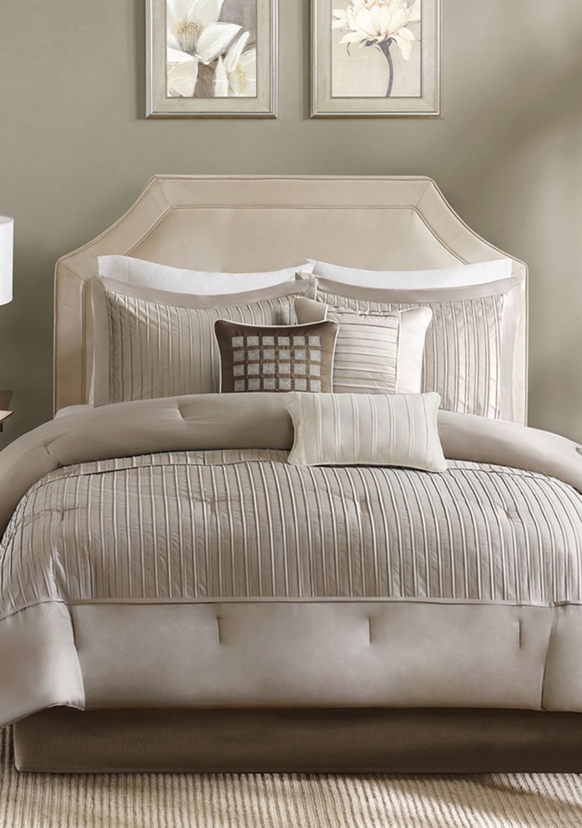 Trinity 7-Piece Taupe Comforter Set