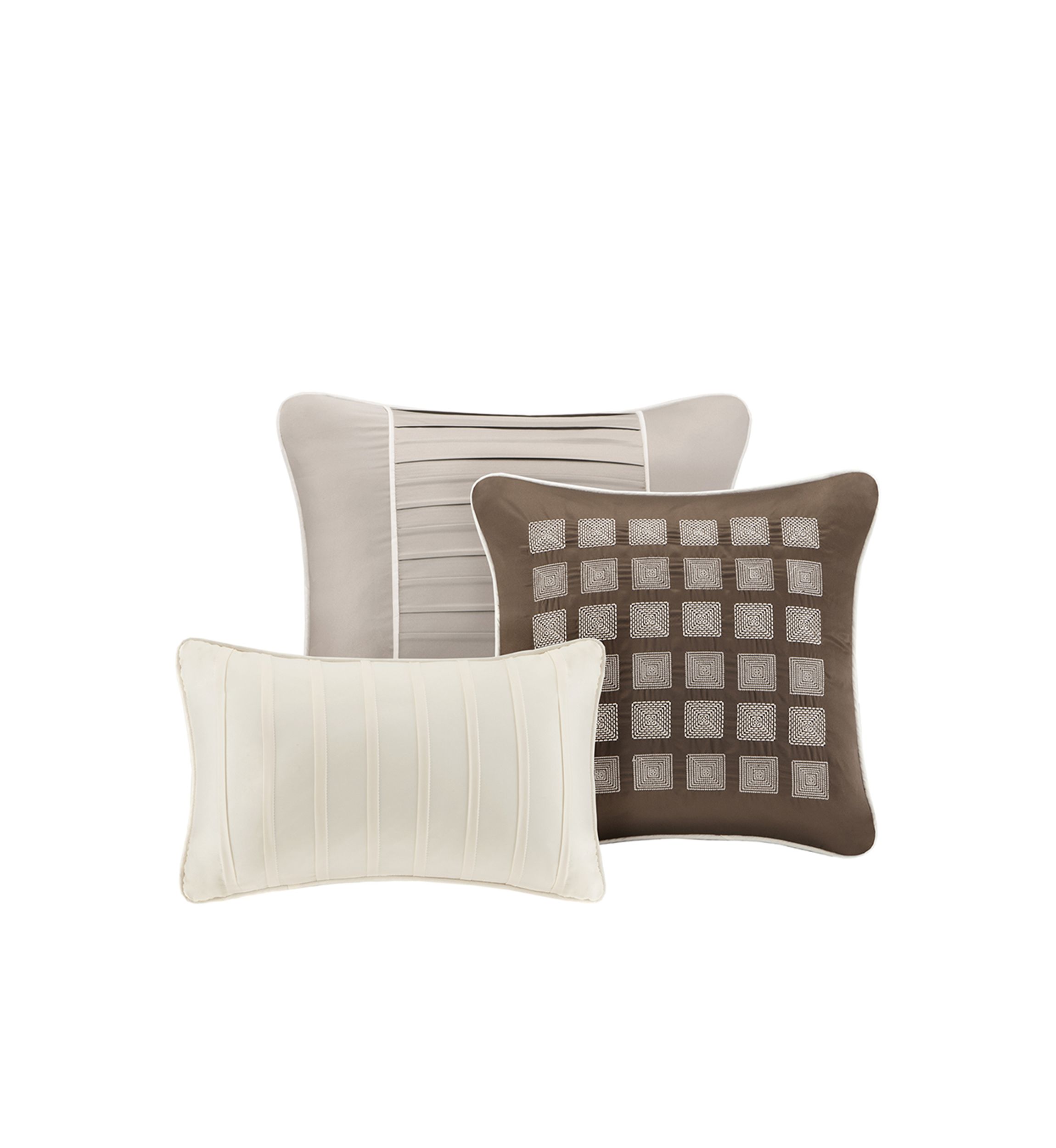 Trinity 7-Piece Taupe Comforter Set