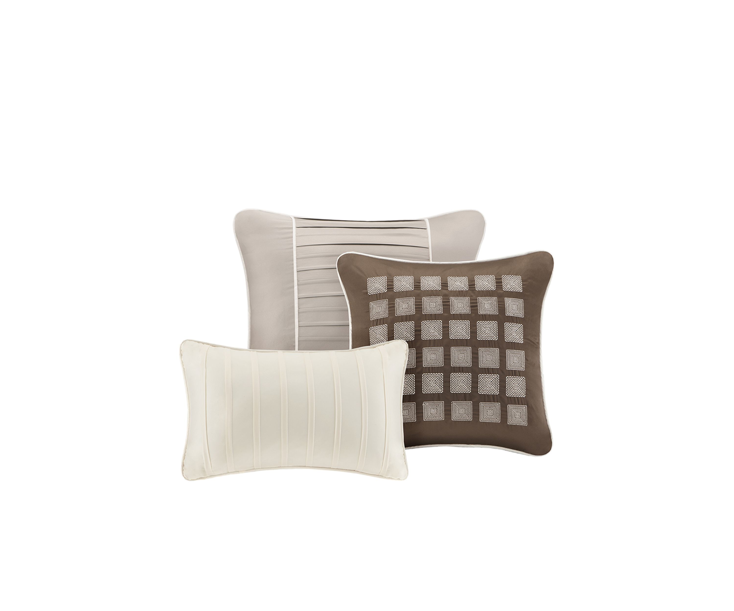 Trinity 7-Piece Taupe Comforter Set