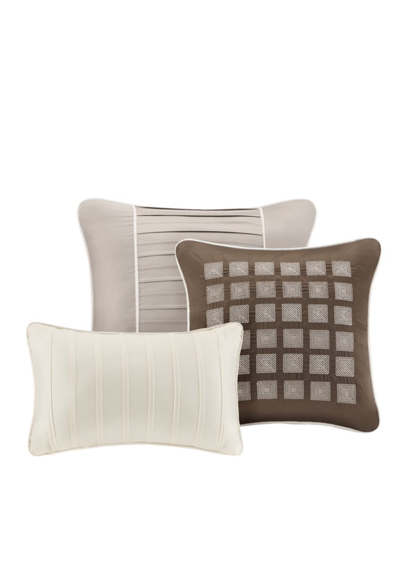 Trinity 7-Piece Taupe Comforter Set