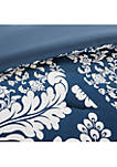 Vienna 7-Piece Cotton Printed Indigo Comforter Set