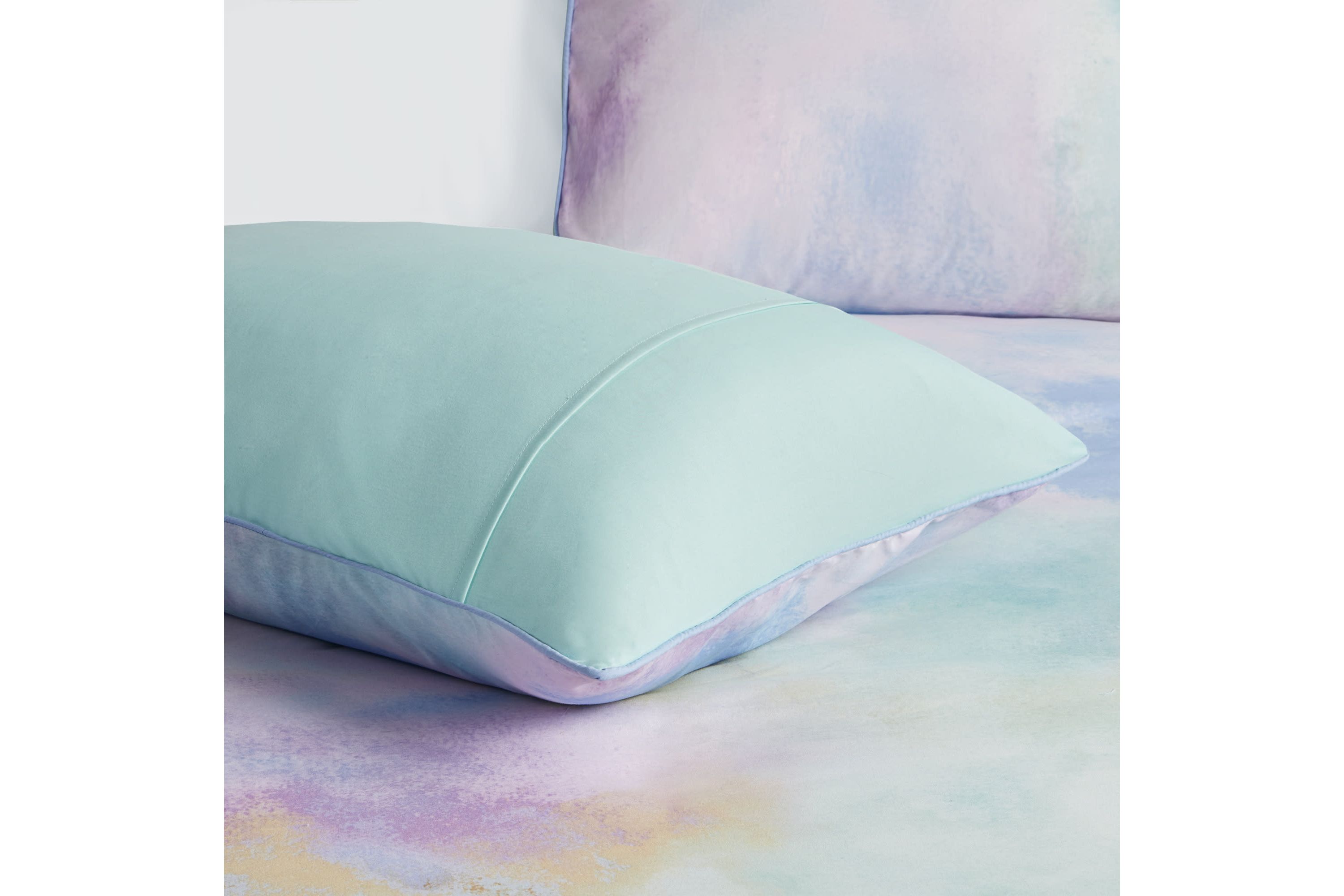 Cassiopeia Watercolor Tie Dye Printed Comforter Set with Throw Pillow