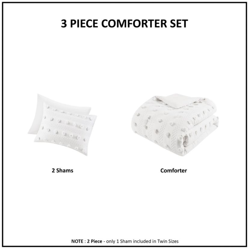 Lucy Clip Jacquard Comforter Set