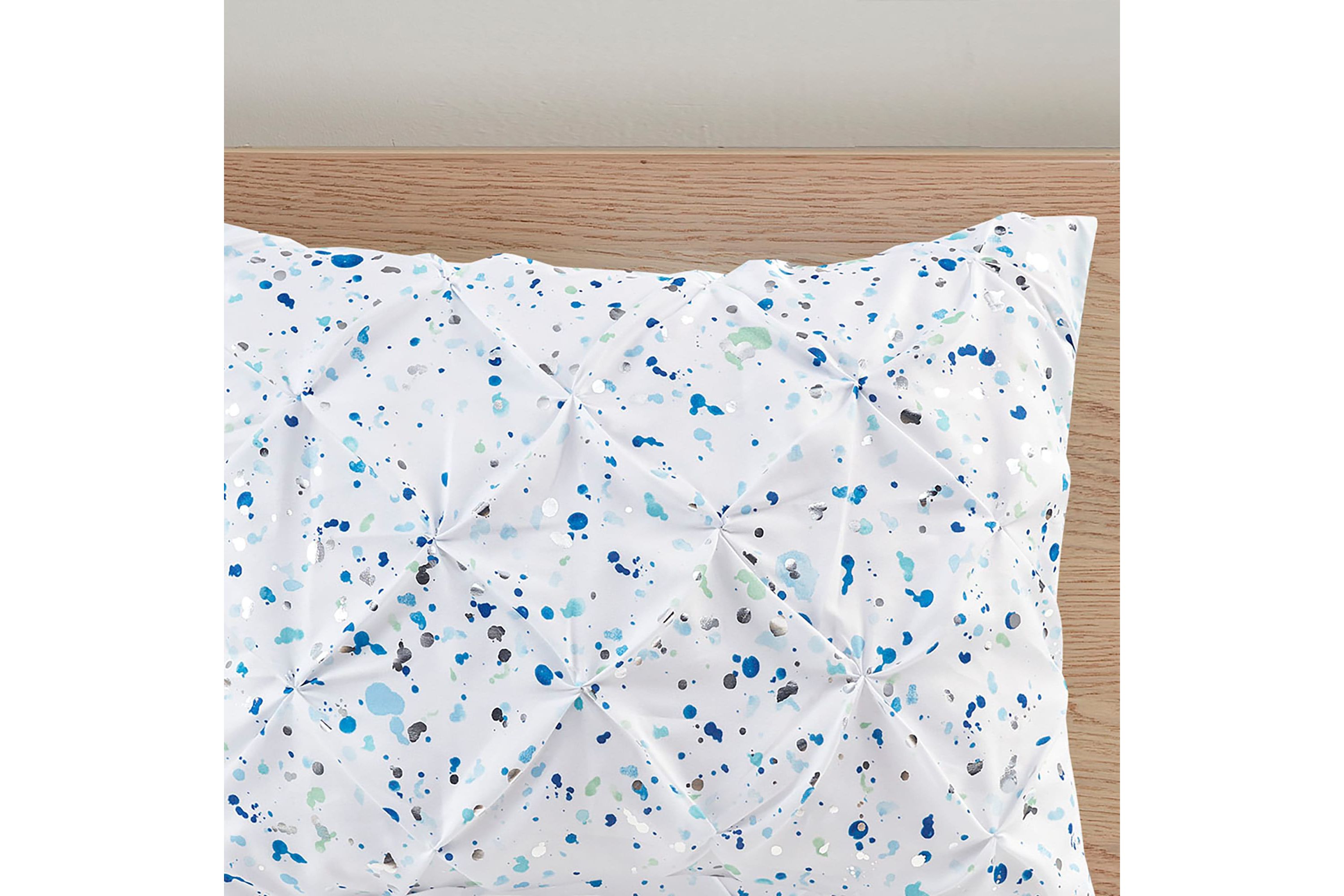 Abby Metallic Printed and Pintucked Comforter Set