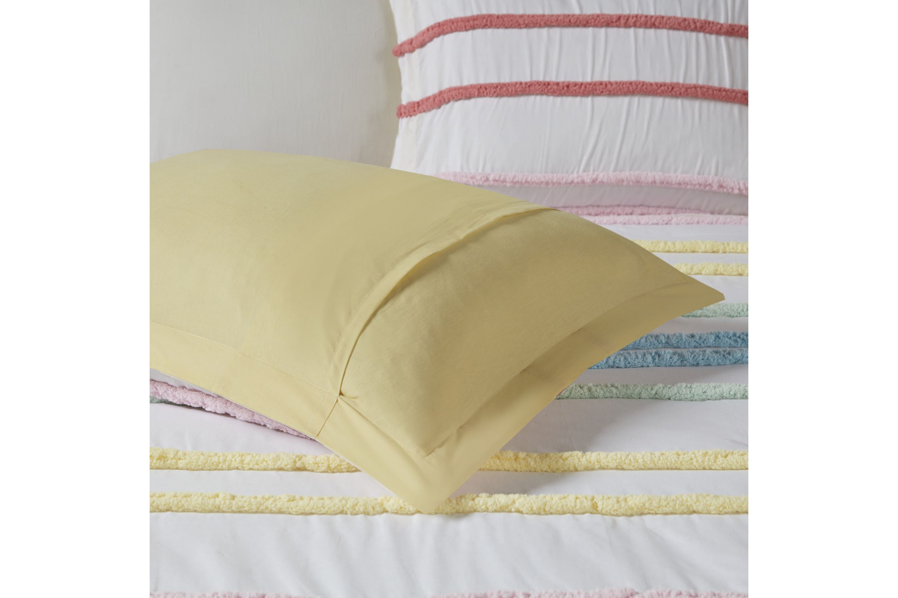 Haisley Cotton Duvet Cover Set with Chenille Trim