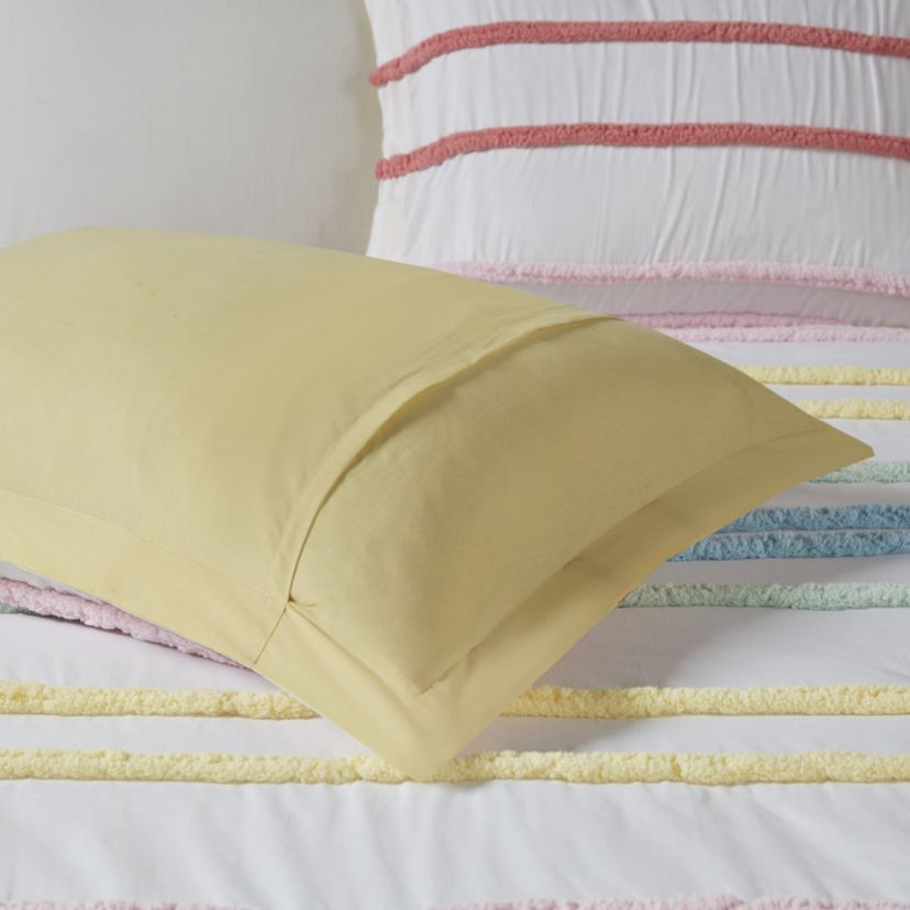 Haisley Cotton Duvet Cover Set with Chenille Trim
