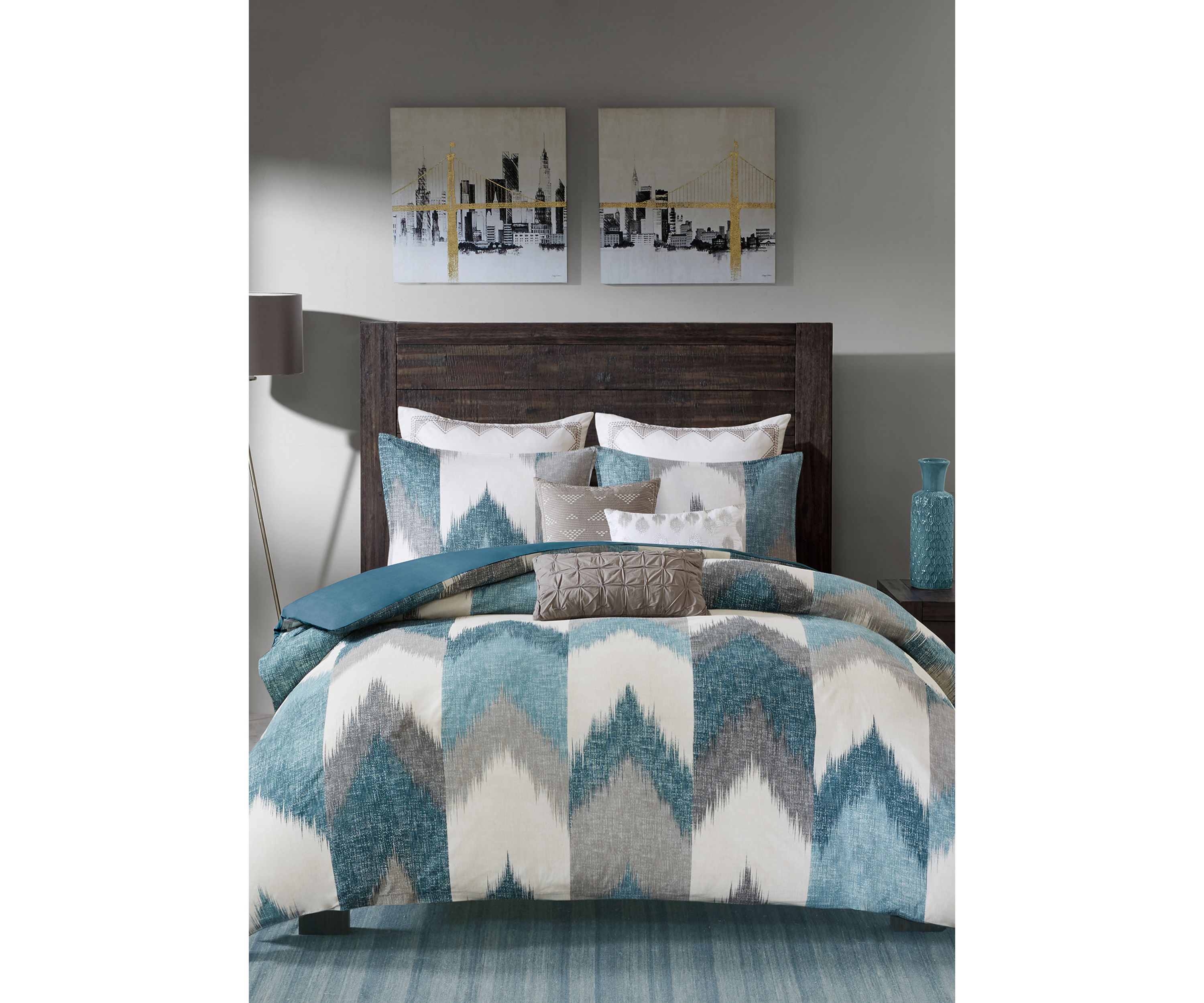 Alpine 3-Piece Aqua Comforter Mini Set