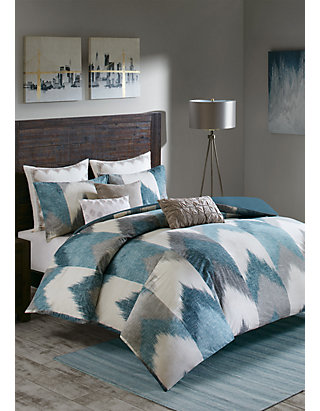 Ink Ivy Alpine 3 Piece Aqua Duvet Cover Mini Set Belk