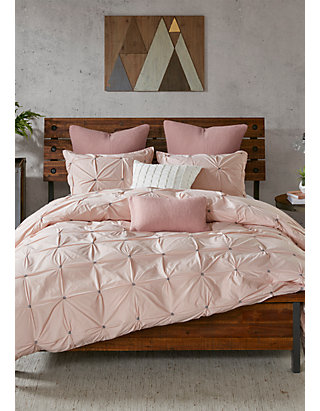 Ink Ivy Masie 3 Piece Cotton Blush Duvet Cover Mini Set Belk
