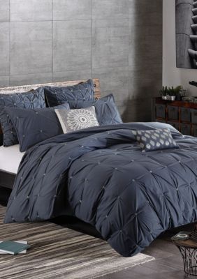 Ink Ivy Masie 3 Piece Cotton Navy Duvet Cover Mini Set Belk