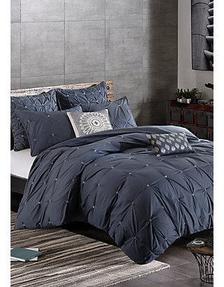 Ink Ivy Masie 3 Piece Cotton Navy Duvet Cover Mini Set Belk