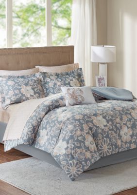 Madison Park Essentials Lily Complete Comforter Set Grey Belk