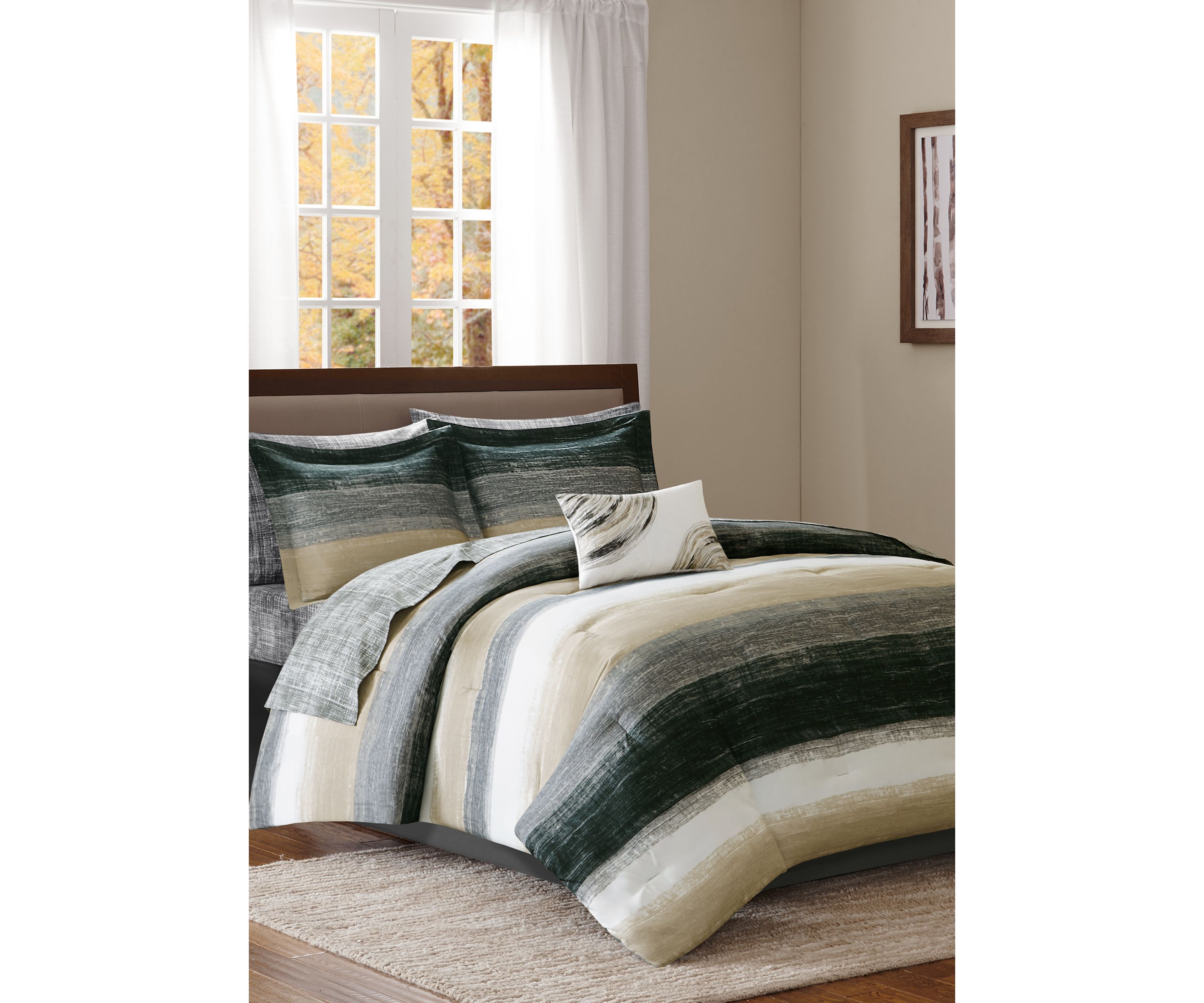 Madison Park Essentials Saben Complete Comforter Set - Taupe