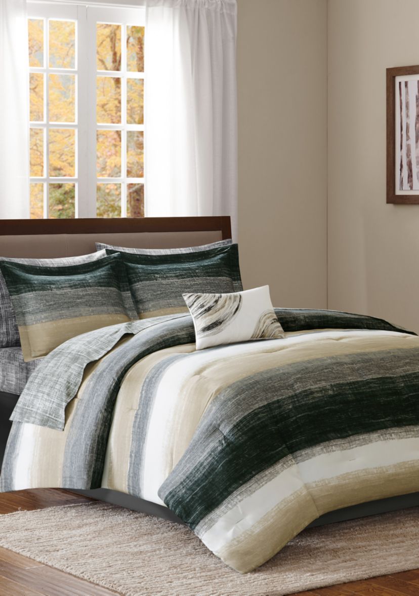 Madison Park Essentials Saben Complete Comforter Set - Taupe