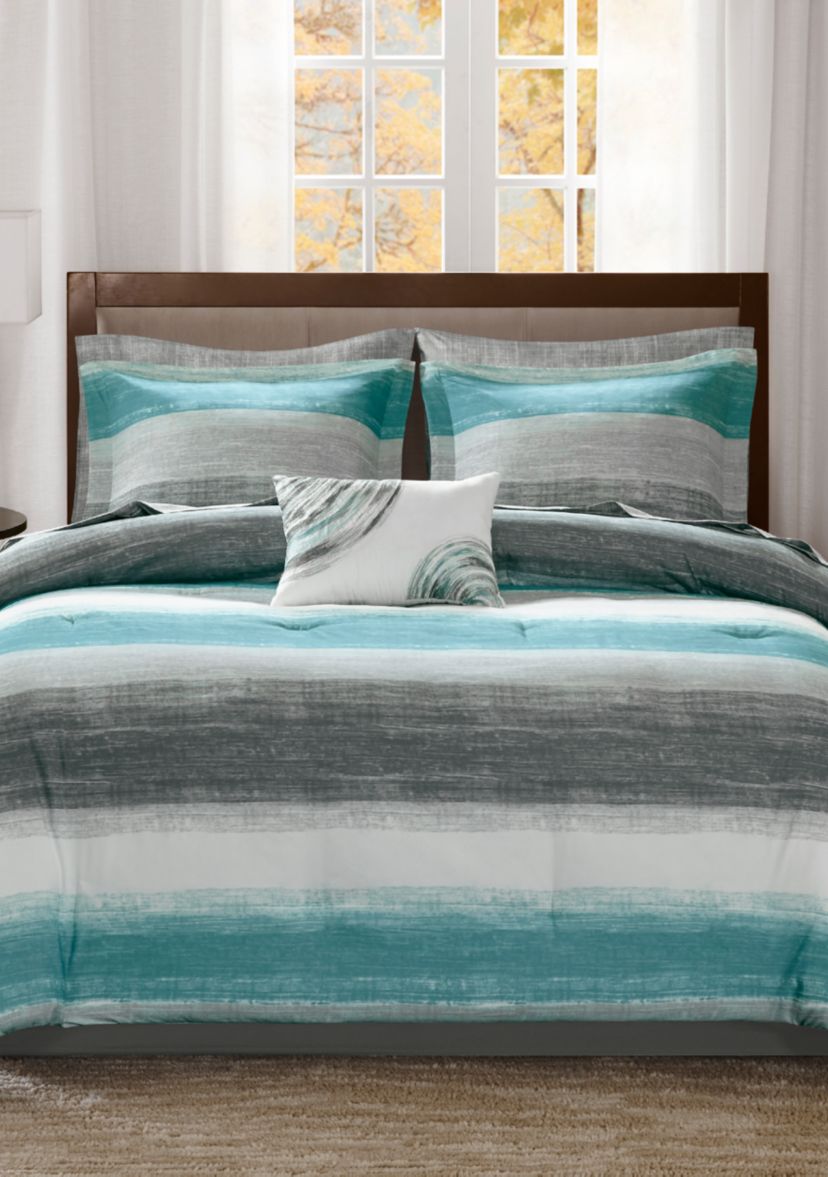 Madison Park Essentials Saben Complete Comforter Set - Aqua
