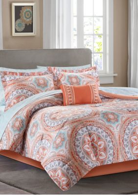 Madison Park Essentials Serenity Complete Comforter Set - Coral