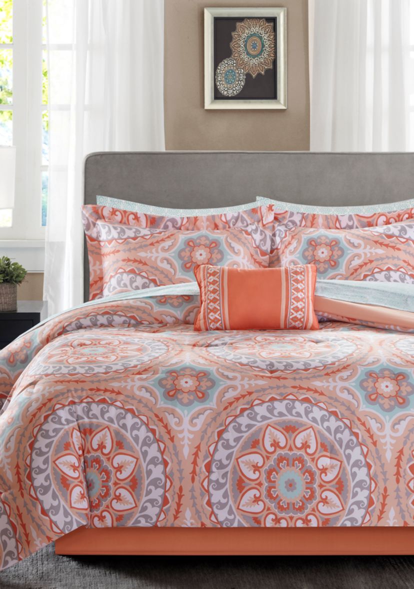 Madison Park Essentials Serenity Complete Comforter Set - Coral